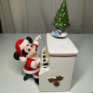 Disney Mickey Mouse Christmas Schmid Japan Music Box Here Comes Santa Claus